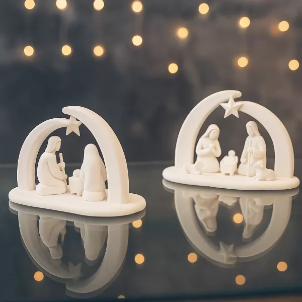 Minimalist Nativity Scene | Holy Family Christmas Decor | Modern - Model preview 1