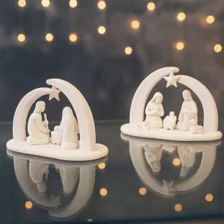 Minimalist Nativity Scene | Holy Family Christmas Decor | Modern - Model thumbnail 1