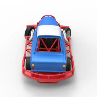 New Zealand Vintage Stock car while turning Scale 1:25 - Model thumbnail 17