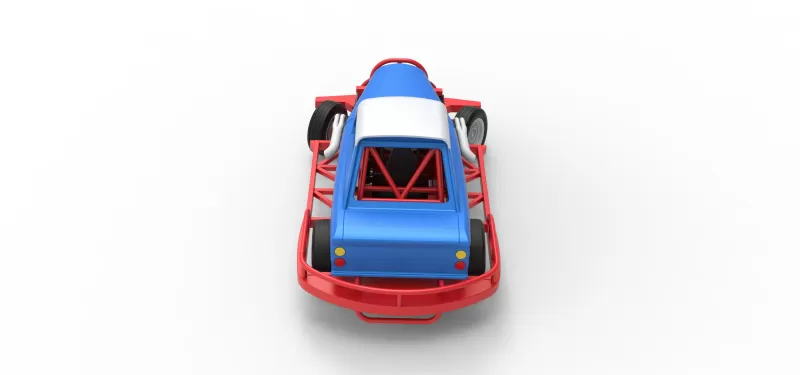 New Zealand Vintage Stock car while turning Scale 1:25 - Model preview 17