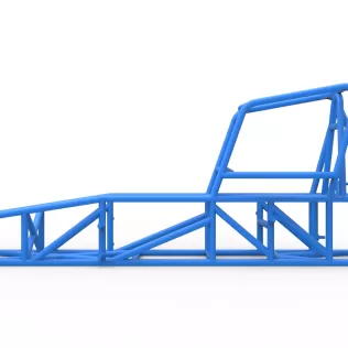 Frame of Vintage Dirt Modified stock car Scale 1:25 - Model thumbnail 6