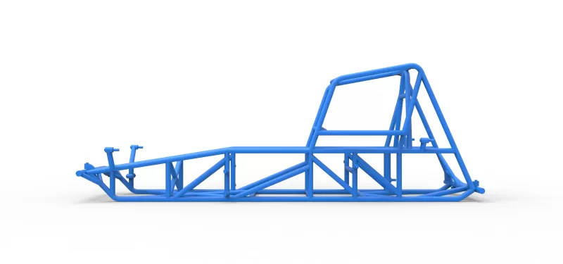 Frame of Vintage Dirt Modified stock car Scale 1:25 - Model preview 6