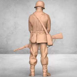 Praying Army Soldier Statue - Model thumbnail 2