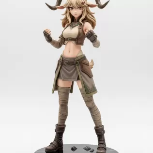 Modelo de chica cabra kemonomimi - Model thumbnail 1