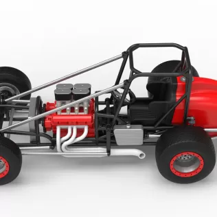 Dirt Silver Crown Champ car Base Scale 1:25 - Model thumbnail 10