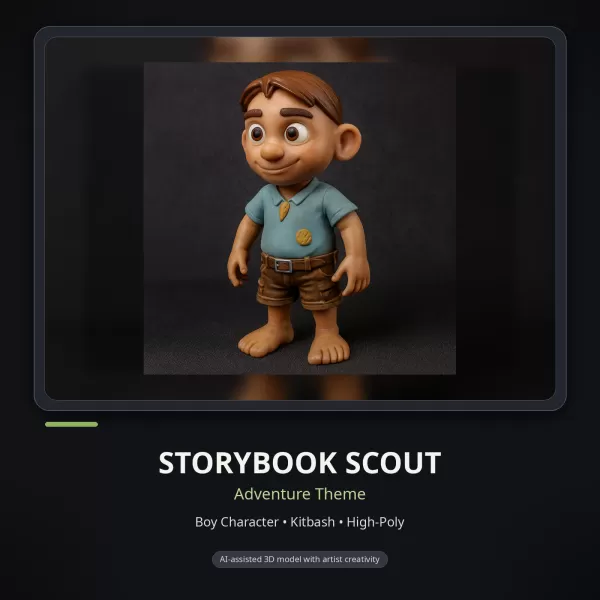 Whimsical Creature & Character Kitbash Collection – High-Poly 3D - Model preview 4