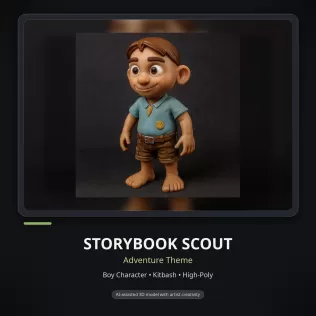 Whimsical Creature & Character Kitbash Collection – High-Poly 3D - Model thumbnail 4