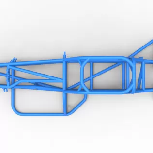 Frame of Supermodified front engine race car V4 Scale 1:25 - Model thumbnail 8