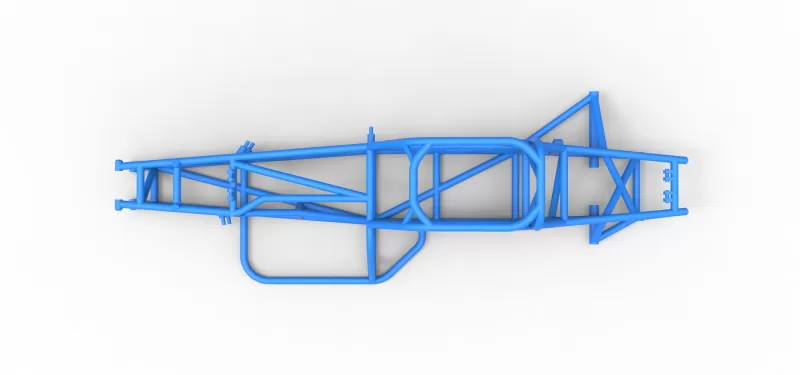 Frame of Supermodified front engine race car V4 Scale 1:25 - Model preview 8