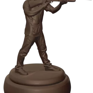 Clay Shooting 3D Character – Premium Printable STL + Blender Fil - Model thumbnail 7