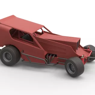 Vintage Dirt Modified stock car Version 4 while turning 1:25 - Model thumbnail 24