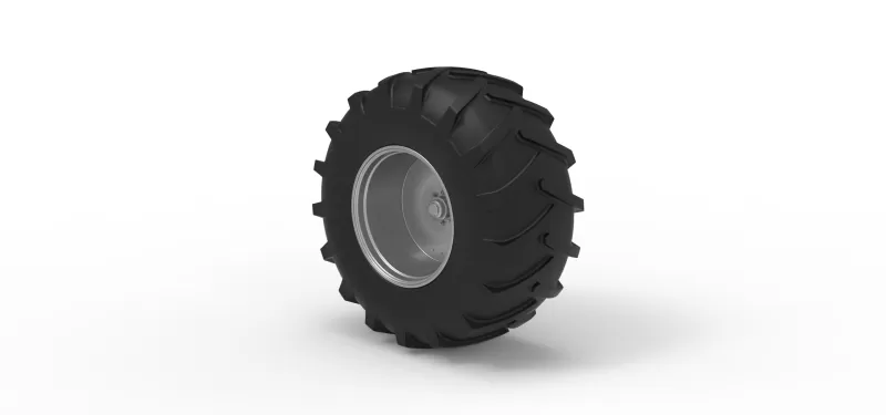 Rear wheel of Vintage Pulling tractor Version 4 Scale 1:25 - Model preview 7