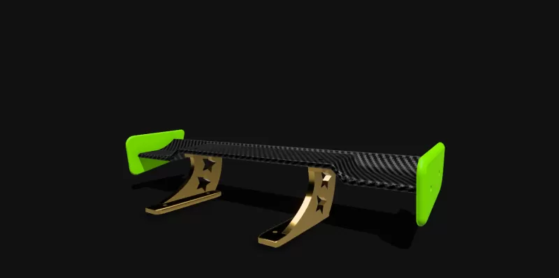 1:10 RC DRIFT CAR SPOILER W-inX - Model preview 2