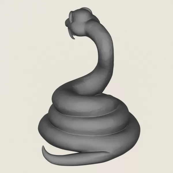 Anaconda Snake Print Ready 3D Model - Model preview 5