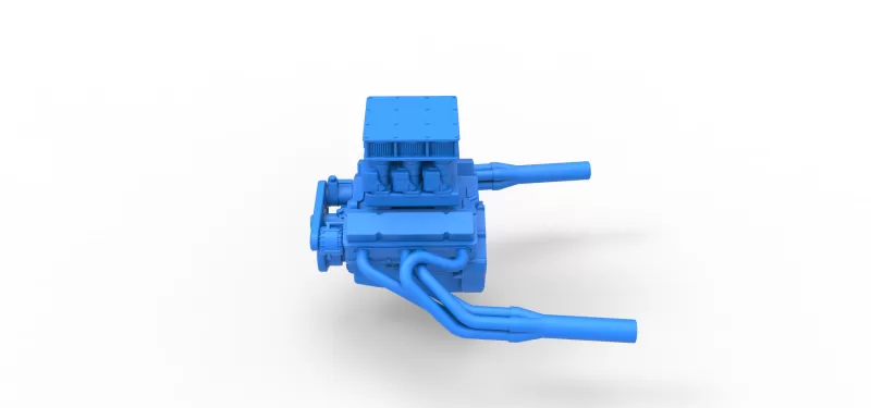 Engine of Vintage Supermodified stock car V3 Scale 1:25 - Model preview 9