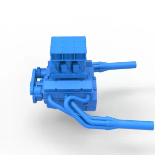 Engine of Vintage Supermodified stock car V3 Scale 1:25 - Model thumbnail 9