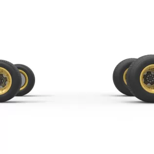 Wheel Set of Vintage Dirt Supermodified stock car Scale 1:25 - Model thumbnail 5