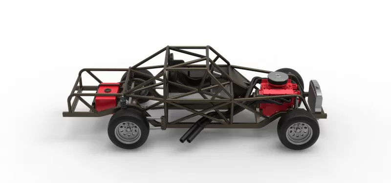 Vintage Dirt Modified stock car Base Version 7 Scale 1:25 - Model preview 20