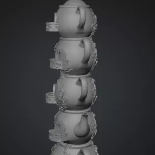 Enchanted Teapot Tower STL File for 3D Printing - Model thumbnail 8