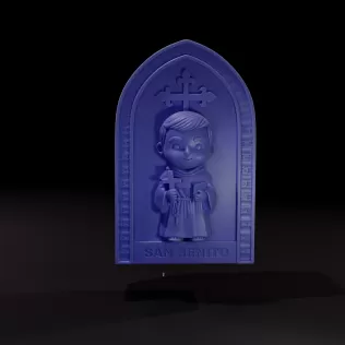 San Benito Chibi - modelo 3d imprimible - Model thumbnail 2