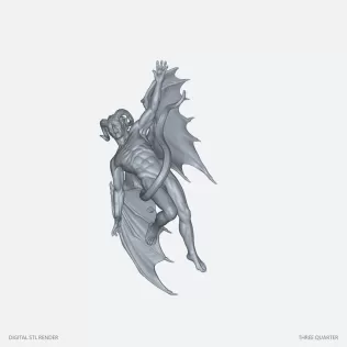 Falling Winged Gargoyle - 100 mm STL