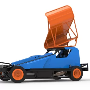 BriSCA Formula 1 Stock Car for Dirt while turning V2 Scale 1:25 - Model thumbnail 2