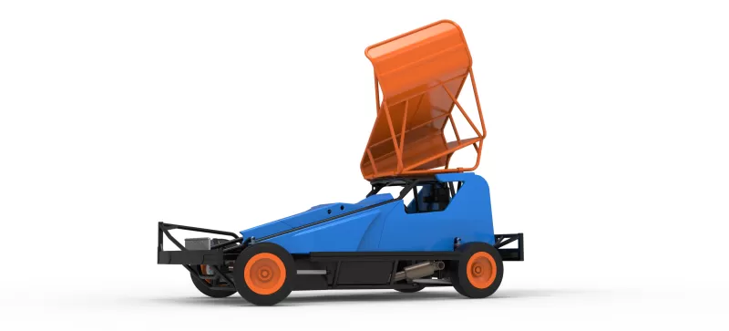BriSCA Formula 1 Stock Car for Dirt while turning V2 Scale 1:25 - Model preview 2