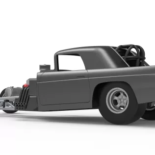 Front engine old school dragster with shell V12 Scale 1:25 - Model thumbnail 13