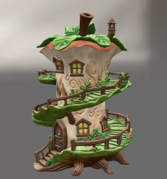 Enchanted Apple Core House STL File for 3D Printing - Model preview 4