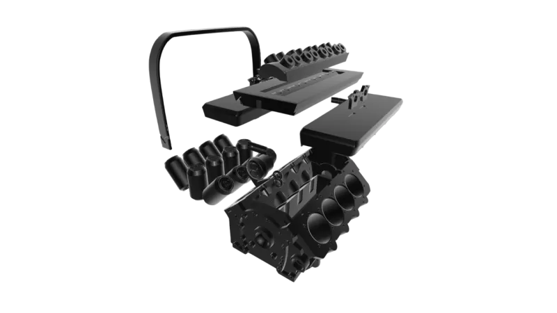 COOLER/SUPPORT FOR V8+4 ENGINE - Model preview 14