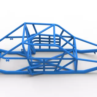 Frame of Vintage Asphalt Modified stock car Version 3 Scale 1:25 - Model thumbnail 17