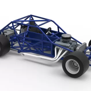 Vintage Asphalt Modified stock car Base V6 Scale 1:25 - Model thumbnail 24