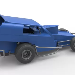Vintage Dirt Modified stock car Version 2 while turning 1:25 - Model thumbnail 20