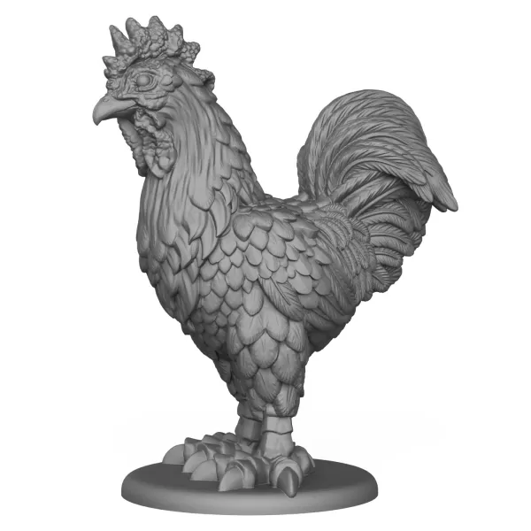 3D Printable Rooster Statue - Model preview 1
