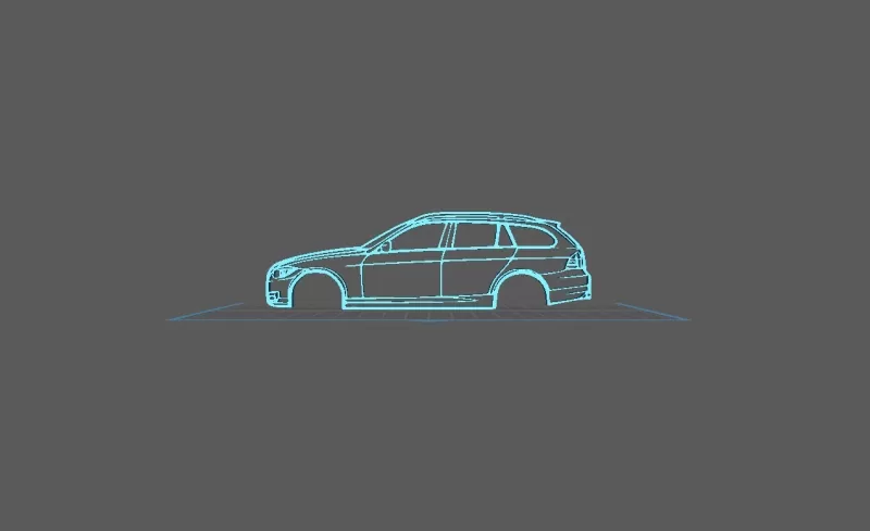 BMW - E91 2009 Wall Art - Model preview 1