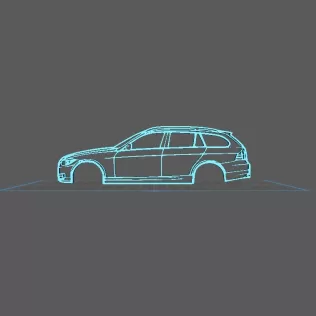 BMW - E91 2009 Wall Art
