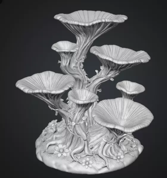 Enchanted Floral Tree Organizer STL File for 3D Print - Model preview 13