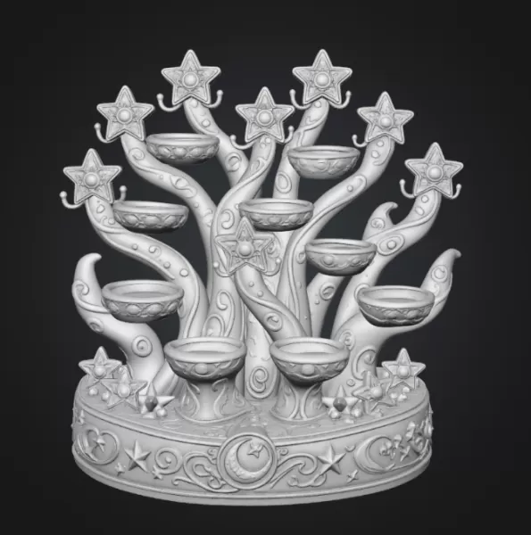 Celestial Star Tree Organizer STL File for 3D Print - Model preview 10