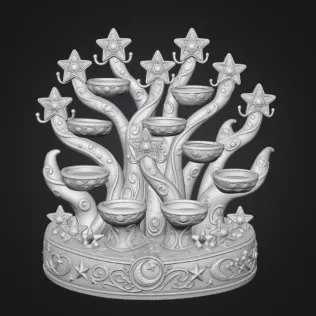 Celestial Star Tree Organizer STL File for 3D Print - Model thumbnail 10
