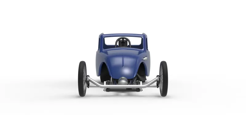 Front engine old school dragster with shell V13 Scale 1:25 - Model preview 7