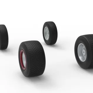 Wheel Set of Dirt Silver Crown Champ car Scale 1:25 - Model thumbnail 8