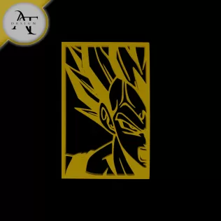 Vegeta - Dragon Ball - Silhouette - 2D Wall Art Decor
