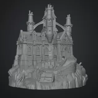 Shadowspire Gothic Manor STL File for 3D Print - Model thumbnail 11