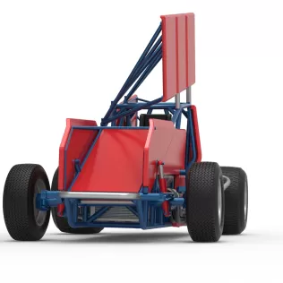 Winged Sprint car Version 2 Scale 1:25 - Model thumbnail 6
