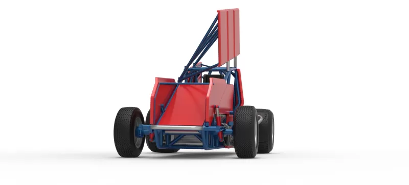 Winged Sprint car Version 2 Scale 1:25 - Model preview 6