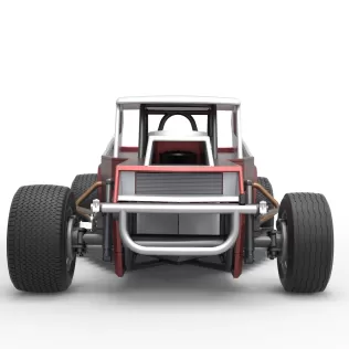 Vintage Dirt Modified stock car Version 5 Scale 1:25 - Model thumbnail 7