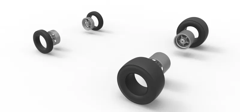 Wheel Set of Gasser Version 2 Scale 1:25 - Model preview 10