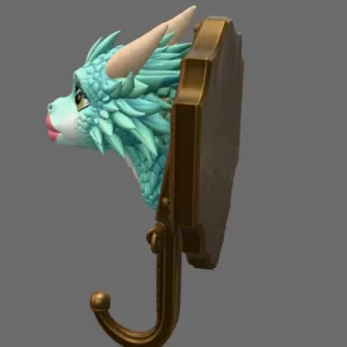 Funny Kiss Dragon Wall Hook STL File for 3D Print - Model thumbnail 5