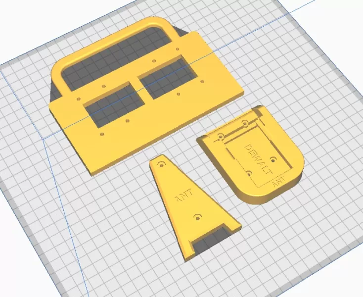 DeWalt XR Battery Transport Case – 4 Slot Organizer - Model preview 6