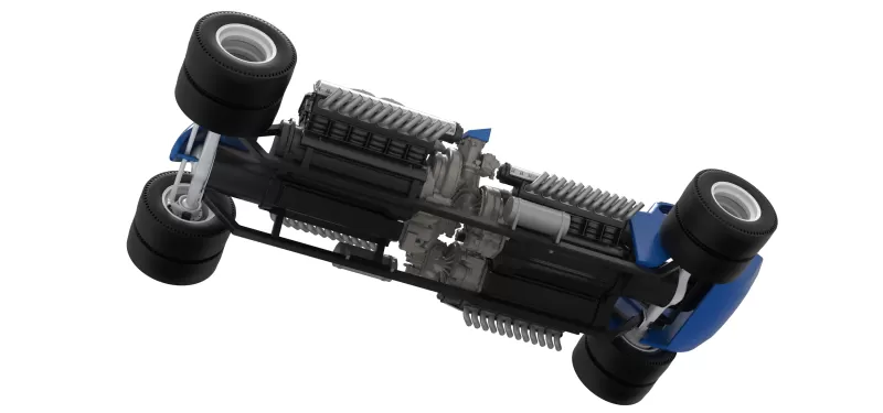 Vintage AWD Dragster Scale 1:25 - Model preview 3